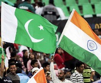 Pakistani and Indian flags
